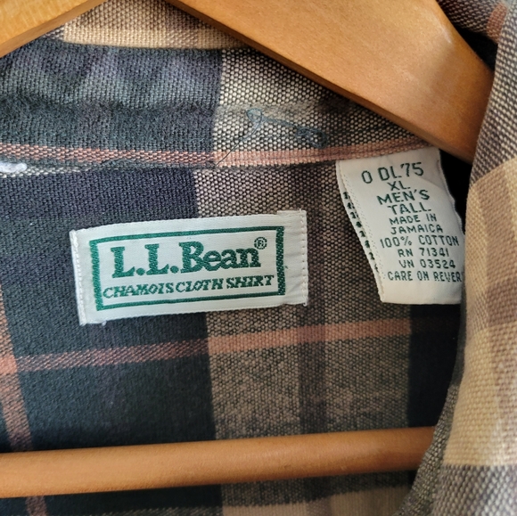 L.L. BEAN Chamois Shirt Mens XL Tall - Picture 3 of 3